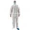 Coverall SMS Type4/5/6 White Coveralls Disposable with hood