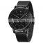 MINI FOCUS 0303G Fashion Mens Watches Brand Luxury Quartz Wristwatch Waterproof Black Stainless Steel Mesh Belt Watches