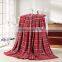 High quality 100% cotton red plaid summer portable king size terry blanket