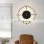 Modern Indoor Luxury LED Wall Light Art Clock Creative Aisle Hotel Stairs Interior Home Gold Wall Lamp
