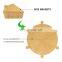 16.5inch Double Side Round Pizza Divisible Tray Bamboo Pizza Board 6pcs/Set Wood Pizza Peel with Handle