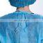 Disposable blue non Sterile protection clothing Non Woven elastic and knitted cuffs isolation Gown