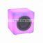 rechargeable cordless Portable plastic music speaker led table lamp lighting waterproof mini led portable speaker
