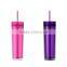 16 oz straight double wall acrylic straw tumblers