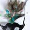 Peacock Feather Mask And Cock Feather Mask With Crystal Diamond For Masquerade Mask Feather