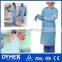 Disposable CPE coated isolation gown/ Over the head thumb up protective impervious gown
