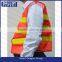 China Mesh polyester fluorescent fabrics red high visibility men vest