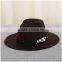 Elegant 100% wool felt cloche Women floppy fedora with ribbon beads Fashion wide brim female hats