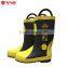 Firefighting safety boots for fireman rescue with steel toe and steel sole