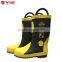 Fireman heat insulation fire proof anti skid rubber fire fighter boots