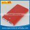 Aluminium Smartphone external charger red power bank with Led torch 4000mah