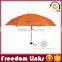 19 inch 6K Orange Smart 5 Folding Umbrella Custom Logo