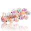 fashionable peacock shape alloy crystal plastic flowers barrette