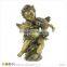 Cheap Customized Sitting on Stool Bronze Angel Statue for Garden