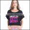 2016 new design sexy women clothes made in women's clothing factory with t shirt ideas