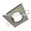 square brushed satin chrome downlight mains gu10