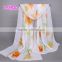 HOT selling big flower printed scarf ladies Chiffon silk scarves spring thin pashmina /shawls 160*50 cm