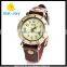 WJ-4007 latest fashion stainless steel case men vintage genuine leather wrist watches