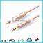 Braided cable audio 3 pole jack 3.5mm aux cable