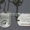 Exquisite identification metal dog tags with ball chain,bright nickel plated dog tags 3D for retail