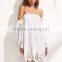 Dresses latest women girl design fashion photos White Lace Off The Shoulder Dress