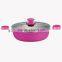 Forged aluminium ceramic coated casserole/stock pot with lid