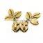 antique brass zipper puller with leaf