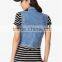 wholesale jean vest studded detail sleeveless jacket for women JXF213