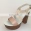 CX341 latest fashionable wooden high heel sandals