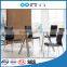 TB 12mm tinted glass dining table set famous designers furniture