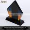 Hot Sell Customized Shape Black Base Screen Printing Triangle Acrylic Trophy