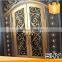 Decorative burglarproof wrought iron glass interior door