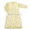 Infant kids anti kicking quilt sleeping bag for four seasons detachable fillings yellow style