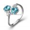 Rings Jewelry, Hot Sell 925 Sterling Silver Charm Crystal Jewelry Ring for Christmas Gift