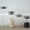 Wholesale handmade glassware high borosilicate clear glass cookie jar 1200ml N6047