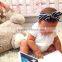 Hot sale colorful striped bowknot girl hairband headband, baby headband wholesale
