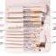china manufacturers 12pcs White Soft beauty makeup brushes set