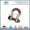 SGS certificated blue screw pin bow shackle