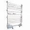 multi color clothes garment drying hanger rack and Large Capacity Rack with 3 Levels and Bar for Sheets