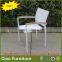 white wedding garden chairs white fabric garden plastic PE rattan chairs