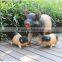 Garden decoration lifelike animal figurine life size pig statue