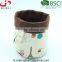 New design flowers printing linen and felt planter pot cover bags