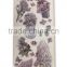 Purple Colorway Tulip & Butterfly Design Sticker, Classic Decorative Shinny Glitter Sticker