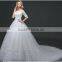 2016 latest fashion half sleeve luxury wedding dress