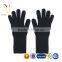 Navy Blue Knitted Cashmere Long Gloves for Girls