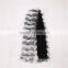 Super long 150cm winter trendy real fox fur scarves long fox fur muffler black and white striped fox fur scarf zebra scarves