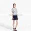 2015 Wholesale Fashion Ladies Short Sleeves Pure Color Grey Color 100%cotton T-shirt