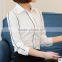 custom beautiful cheap designs for women formal fashionable chiffon long sleeve shirts