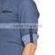 Blue Solid Super skinny Long Sleeve Buttonless Men Shirt