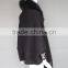 Factory Supply Cachmere Cape Of Hign Qualtity / Ladies Fur Shawl With Raccoon Fur Collar